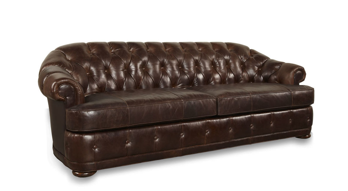 Kennedy Walnut Leather Sofa – WEB Home Furnishings®