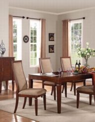 SHELTON DINNING SET - WALNUT FINISH  (7 PCS, Table, 6 - Side Chairs)