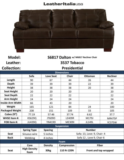 PRESIDENTIAL COLLECTION - DALTON  (SOFA) - Image 3