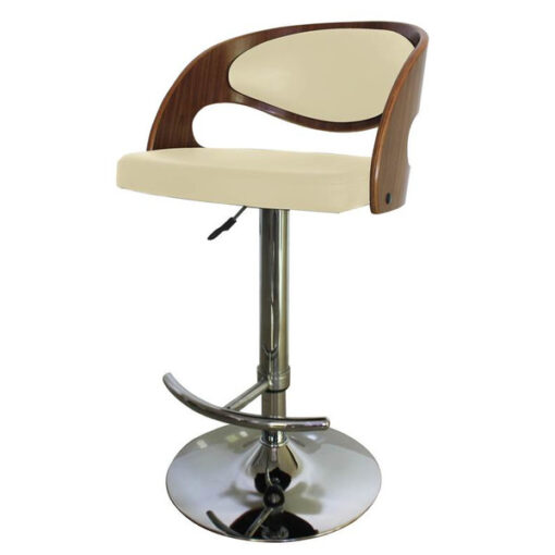 Walnut Wood Bar Stool - S911 - Image 2