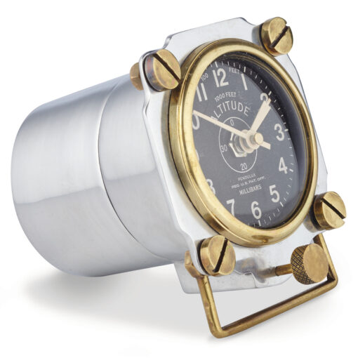PENDULUX ALTIMETER TABLE CLOCK - BLACK OR ALUMINUM - Image 5