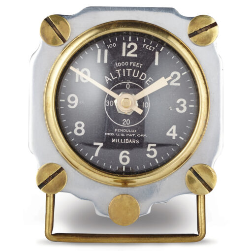 PENDULUX ALTIMETER TABLE CLOCK - BLACK OR ALUMINUM - Image 6