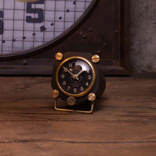 PENDULUX ALTIMETER TABLE CLOCK - BLACK OR ALUMINUM